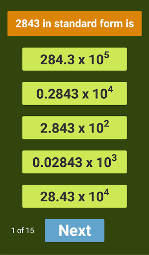 Android application Normal form of a given number screenshort