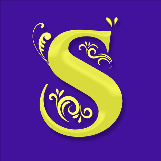 Stylish Text Floating Bubble logo