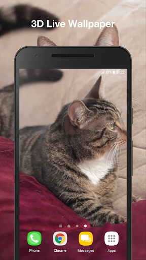 Android application Cute Cat Live Wallpaper Pro screenshort