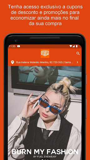 Android application Fuel Eyewear screenshort