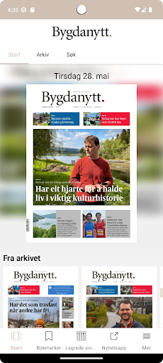 Android application Bygdanytt eAvis screenshort