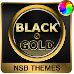 Cover Image of Unduh Black & Gold Theme for Xperia  APK