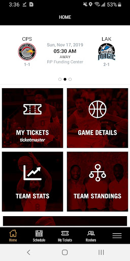 Android application College Park Skyhawks screenshort