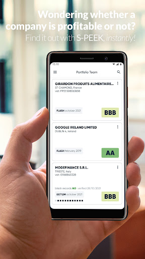 Android application s-peek - Credit Rating screenshort