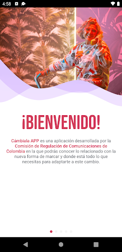 Android application Cámbiala App screenshort