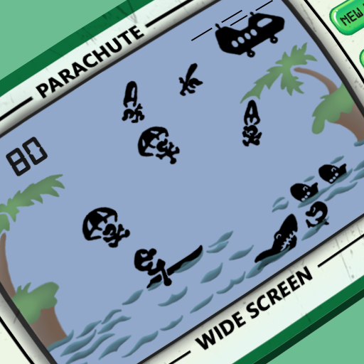 PARACHUTE: 80s arcade games logo