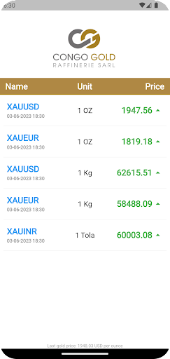 Android application CGR Gold Price screenshort