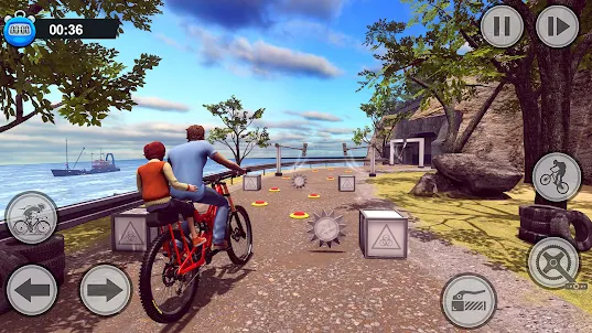 BMX Bicycle Obstacle Guts Game