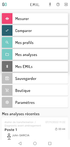 Android application E.M.I.L ergo screenshort