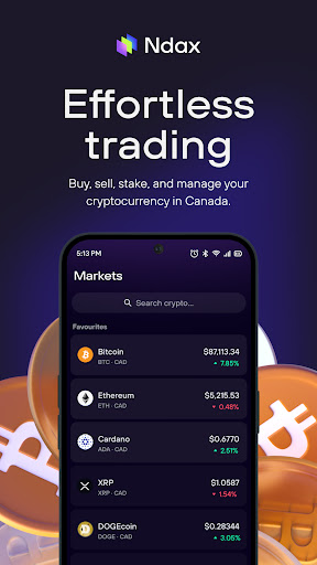 Android application Ndax: Buy Bitcoin in Canada screenshort