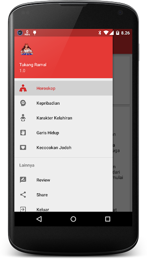 Android application Ramalan Jodoh dan Horoskop screenshort