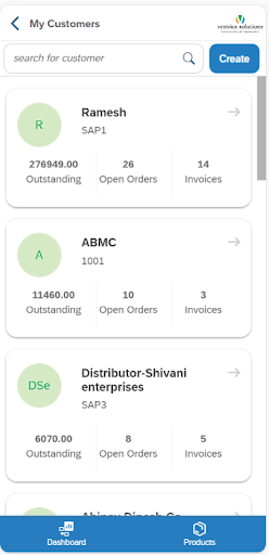 VSPL_CustomerApp Screen 2