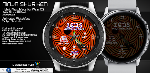 C05 - Ninja Shuriken Wear OS Screen 2