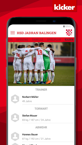 Android application HSD Jadran screenshort