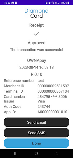 Diamond Card Tap and Pay Screen 3
