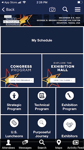 World Petroleum Congress Screen 3