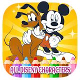 Coloring pages for all Disneyy characters icon