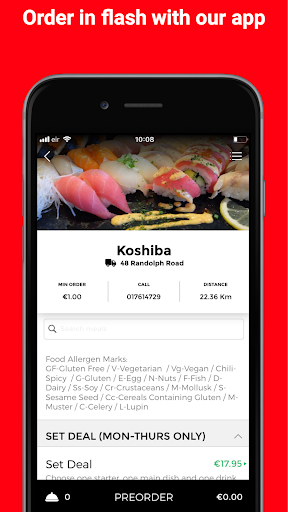Android application Koshiba Leixlip screenshort