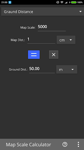 Map Scale Calculator Screen 3