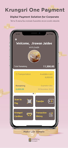 Android application Krungsri One Payment screenshort