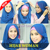 Hijab woman photo montage icon