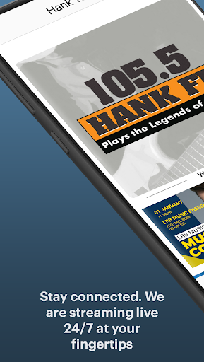 Android application Hank 105.5 screenshort