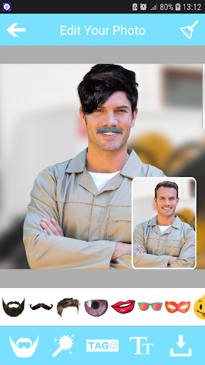 Beard Mustache Stickers Photo Screen 2