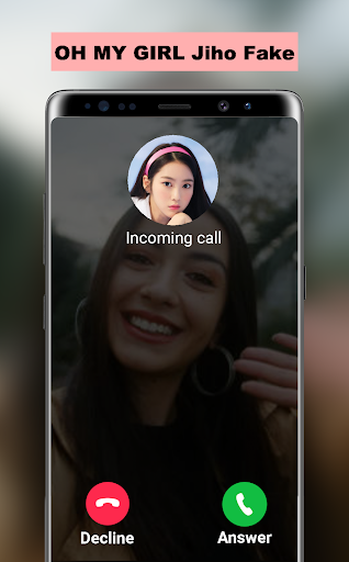 Android application OH MY GIRL Jiho Fake Call screenshort