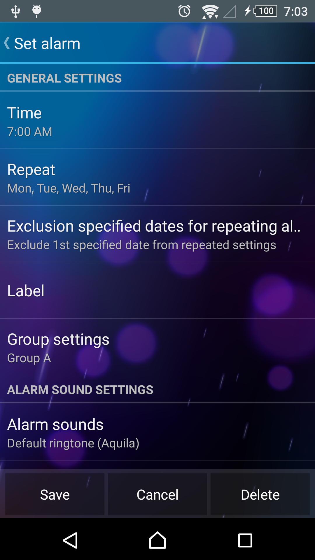 Android application Smart Alarm (Alarm Clock) screenshort