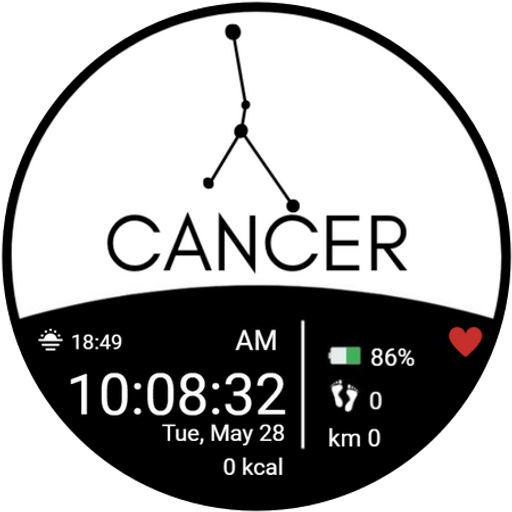 Cancer Zodiac Sign Watch Face