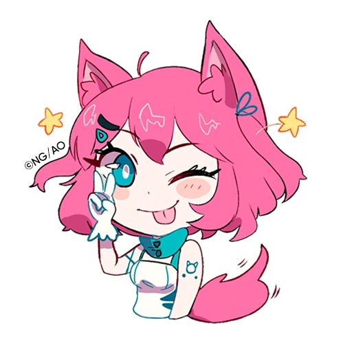Anime Onegai Nyami Stickers logo