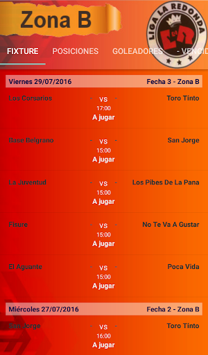 Android application Liga de fútbol La Redonda screenshort