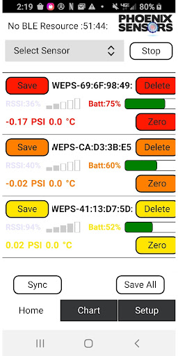 WEXS-10 Sensors Screen 2