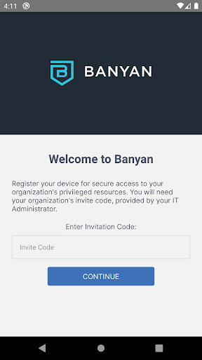 Android application Banyan Security screenshort