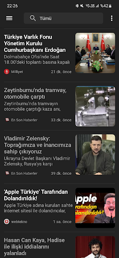 Gazeteler Screen 2