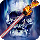 Burning Skull Zipper Lock icon