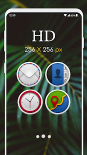 Закръглено - екранна снимка на пакет с икони