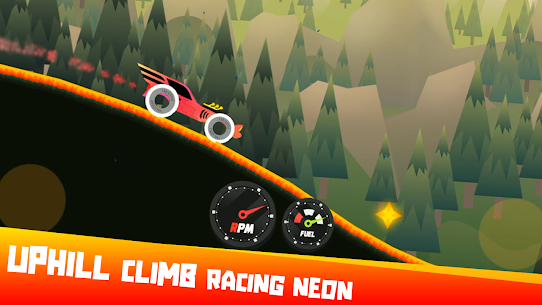 Uphill Climb Racing Neon MOD APK (Unlimited Money) 2