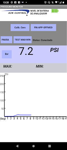 Android application Pressure Analyzer AD360XP screenshort