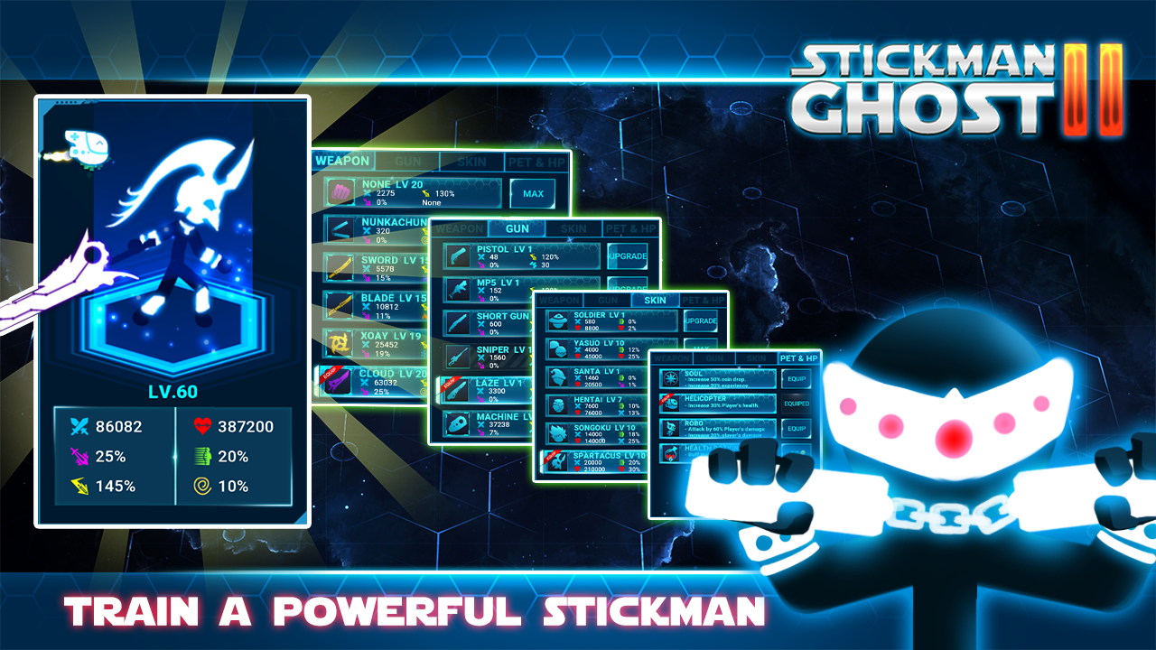 Stickman Ghost 2: Galaxy Wars (free shopping)