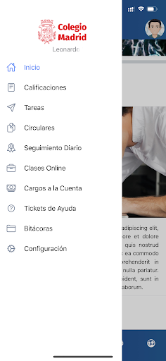 Colegio Madrid. Screen 2