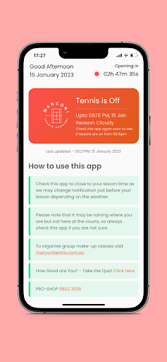 Marconi Tennis Screen 2