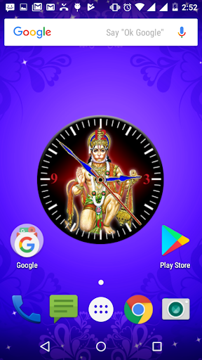 Android application Hanuman Clock Live Wallpaper screenshort