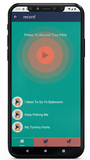 Android application pet translator: cat & dog talk screenshort