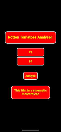 Rotten Tomatoes Analyser Screen 2