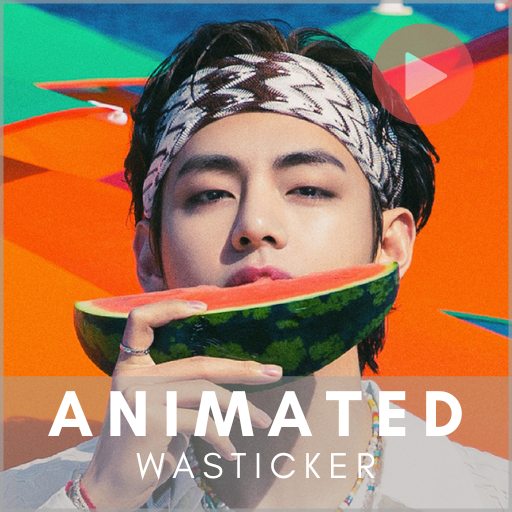 V BTS Animated WASticker logo