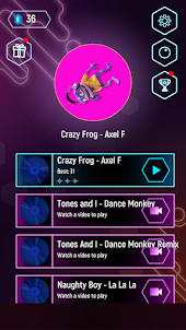 Crazy Frog Tiles Hop Ball Game