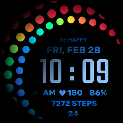 h042 Happy Animated Dots Logo