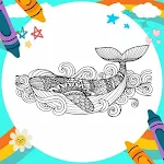 Cover Image of Download Coloring Book: Whale Mandala  APK