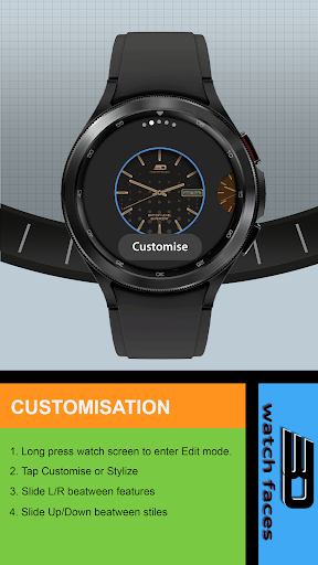 aad 14l black 3D watch faces Screenshot 2 - AppWisp.com